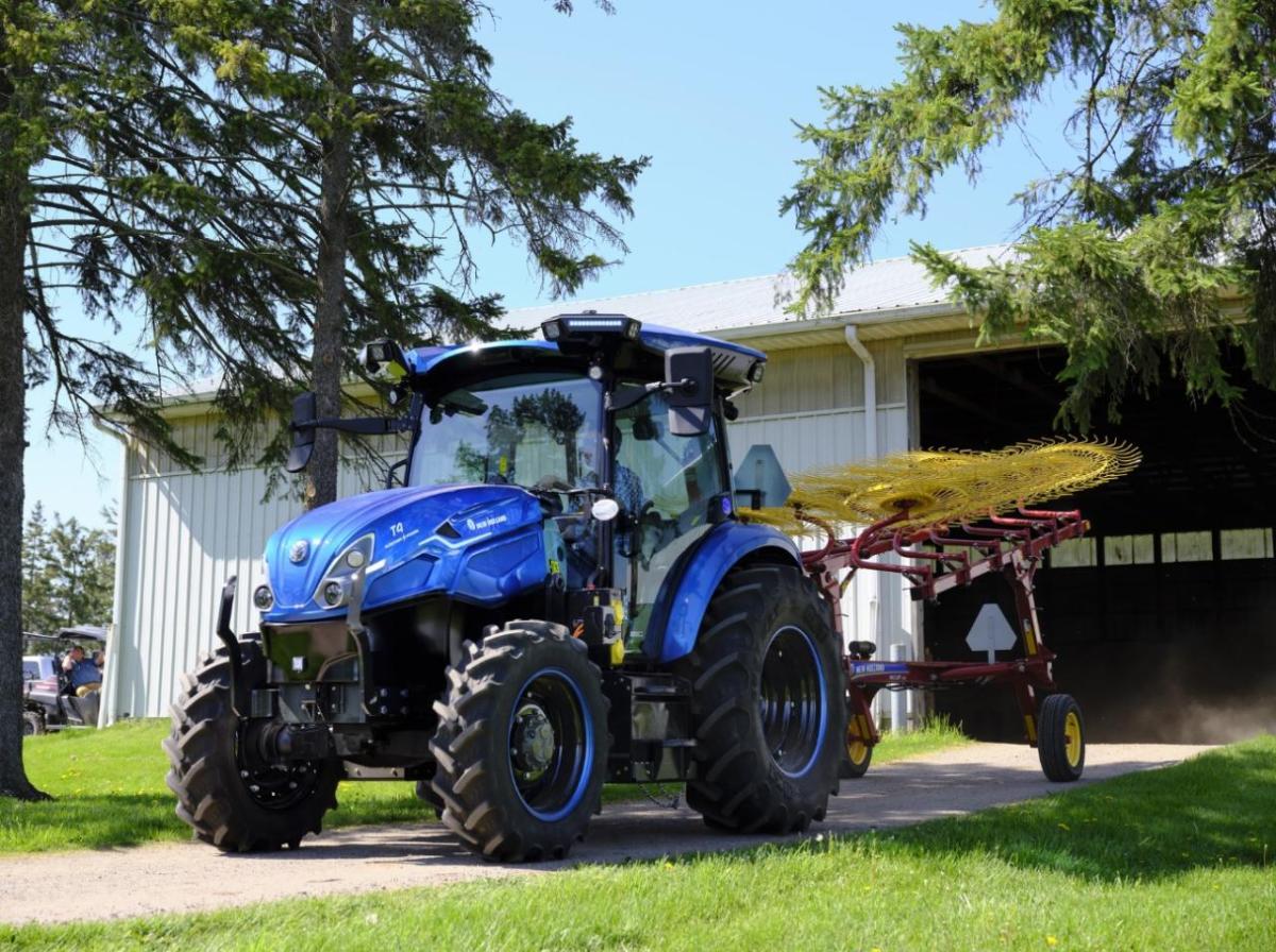 Blue New Holland T4 Electric Power tractor