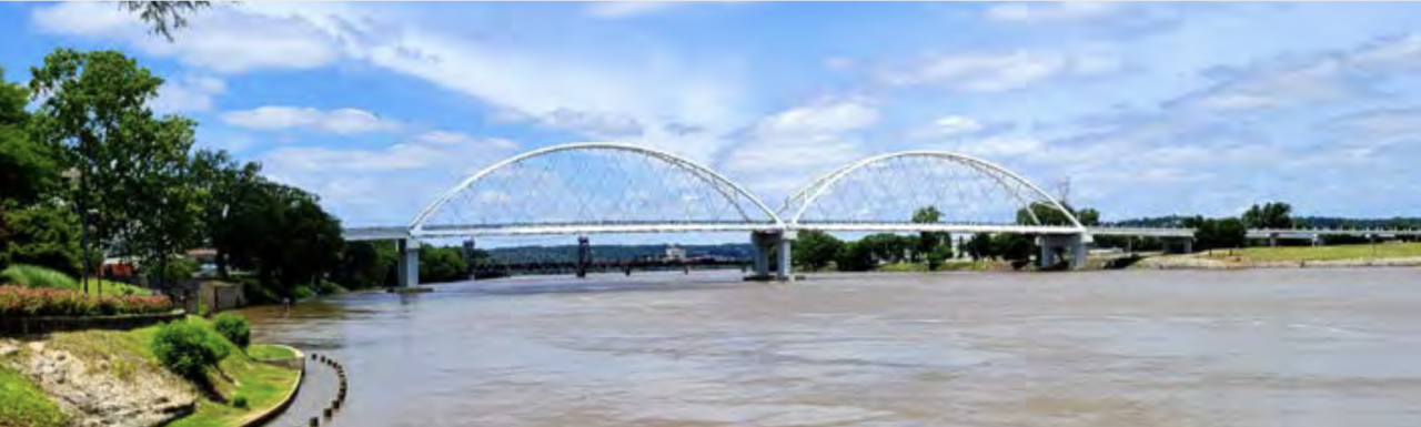 arched bridge over a river