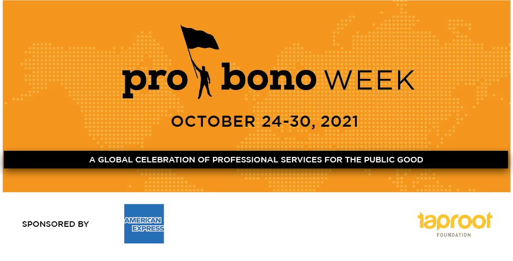 Taproot Foundation's 2021 Pro Bono Week logo