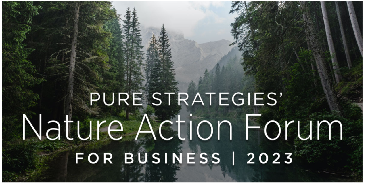 Pure Strategies is now accepting applications for the Nature Action Forum for Business.