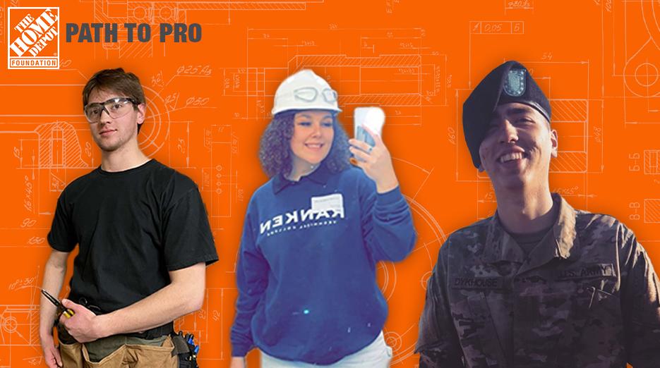 The Home Depot Path To Pro: Students shown in montage.