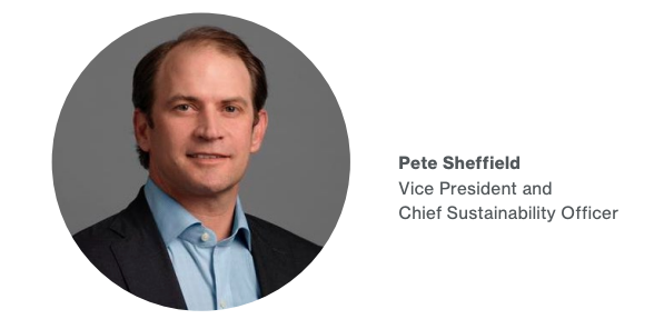 Pete Sheffield, Vice President and Chief Sustainability Officer