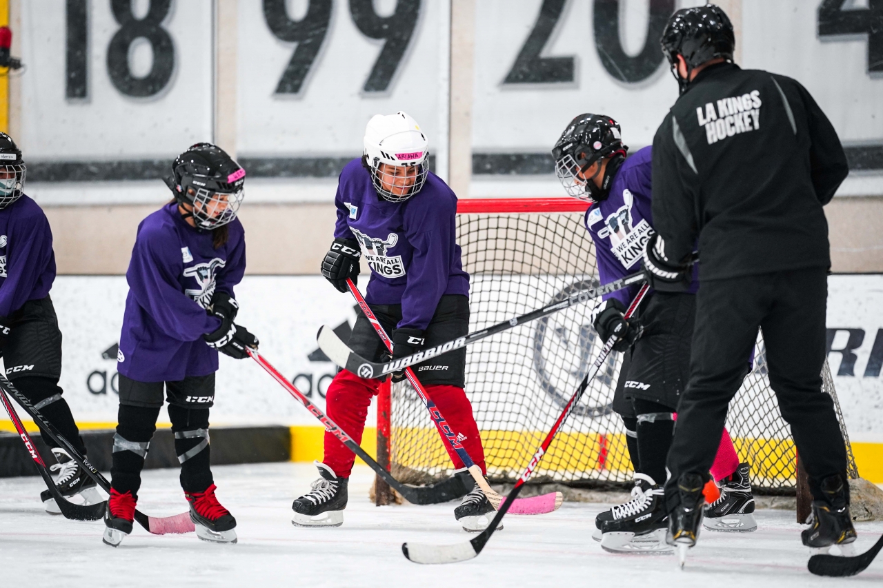 AEG’s LA Kings host the club’s first week-long “We Are All Kings Camp” to introduce new players to the game of hockey at the Toyota Sports Performance Center in El Segundo on August 2-7, 2021.