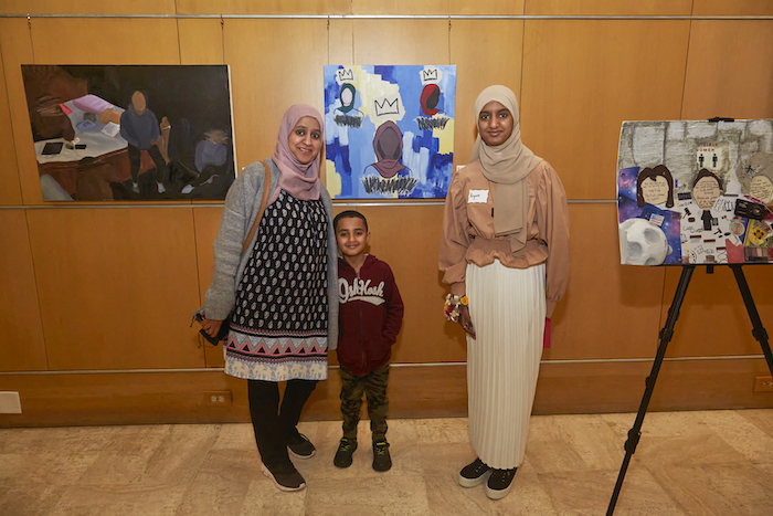 family in a museum