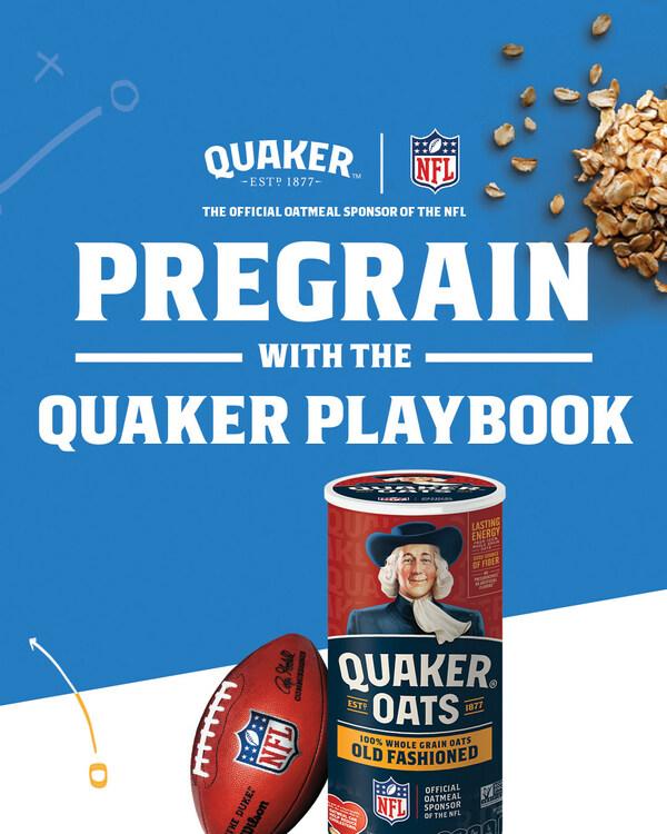 box of quaker oats and a football