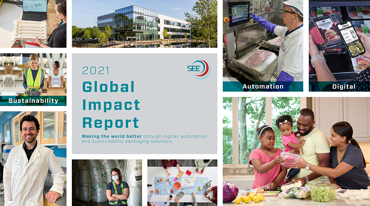 collage of candids for ESG report cover