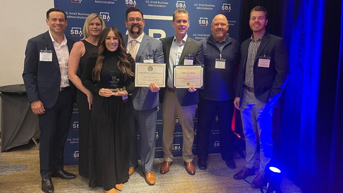 Members of the Apex Site Solutions management team and local U.S. Bank team members celebrated Apex Site Solutions being recognized as the Veteran-Owned Small Business of the Year by the SBA Sacramento District Office during Capital Region Small Business Week in Sacramento.