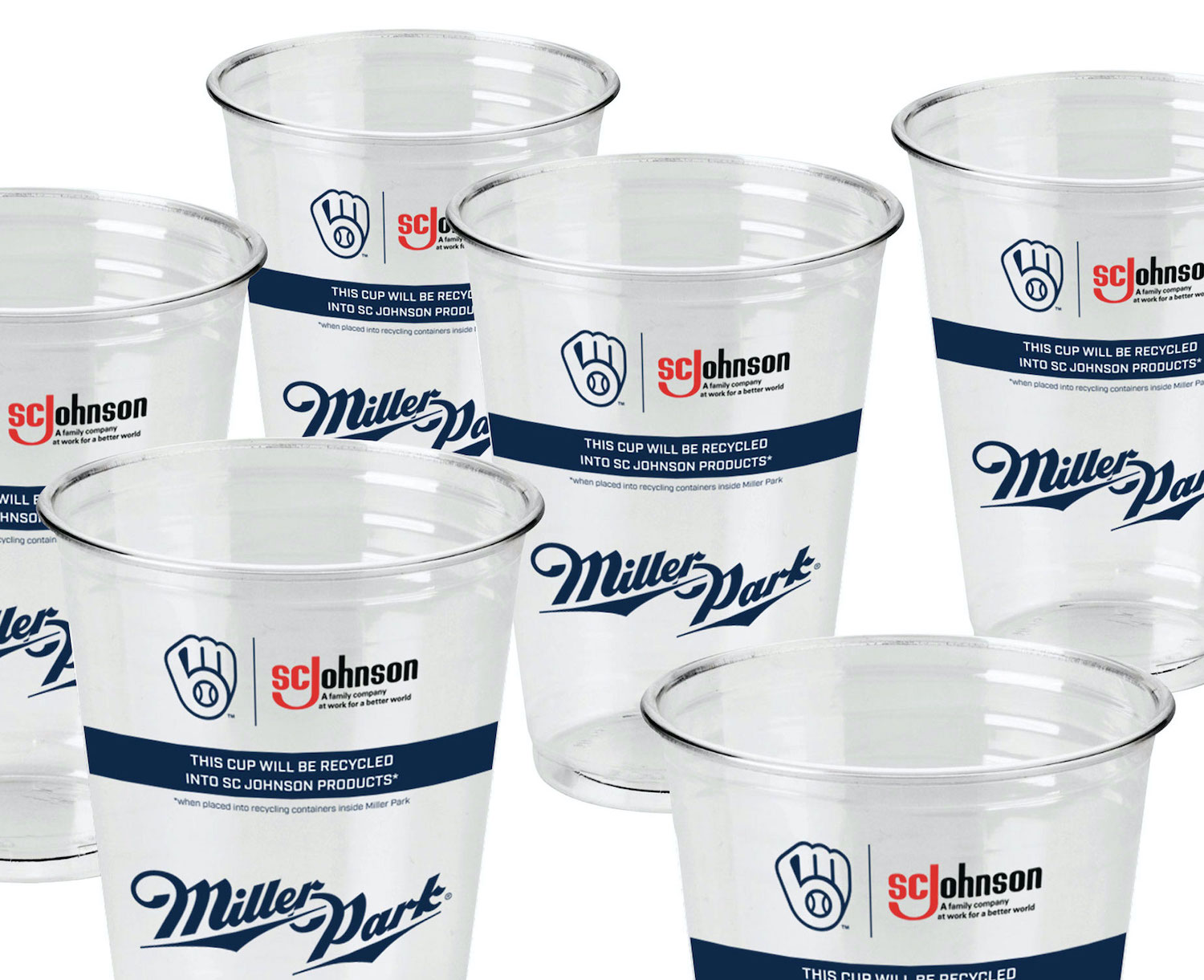 SC Johnson Milwaukee Brewers recycled plastic cups