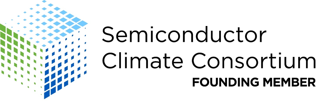 "Semiconductor Climate Consortium founding member" SCC logo on the left side