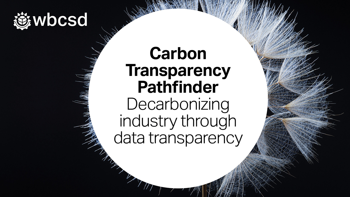 Banner image reading "Carbon Transparency Pathfinder: decarbonizing industry through data transparency