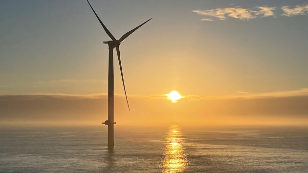 Wind turbine in the ocean 