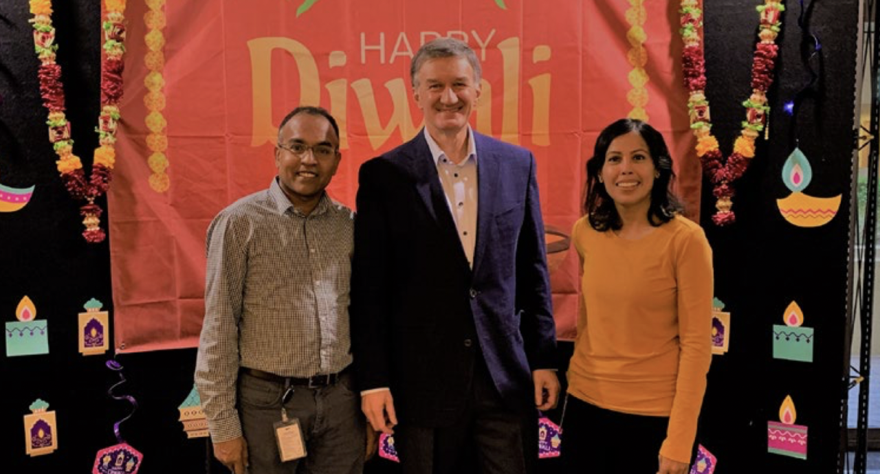 Al Monaco celebrates Diwali—Festival of Lights with employees from the Houston Westheimer office.