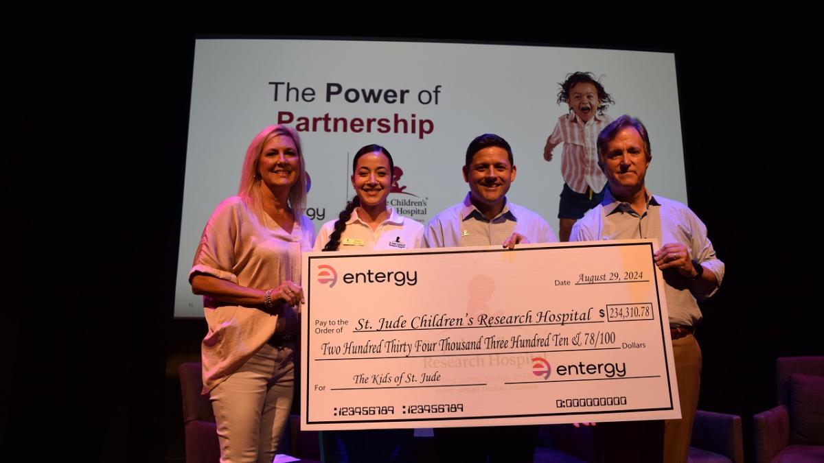 Entergy employees recognized for donating more than 0,000 to St. Jude Children's Research Hospital