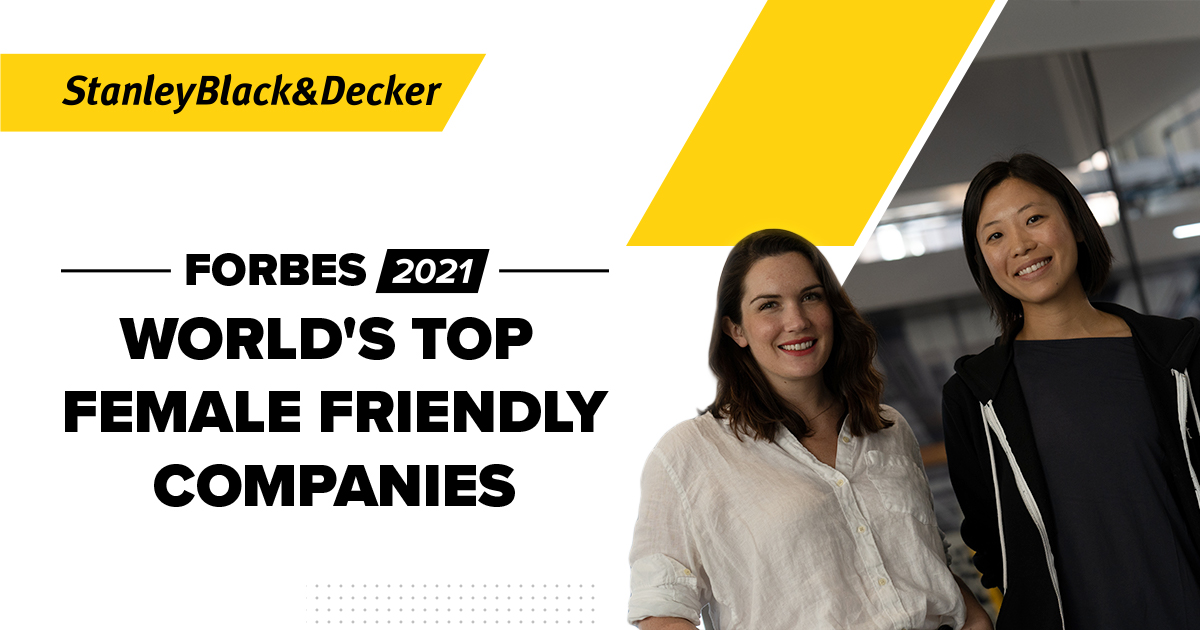 Stanley Black & Decker Forbes Worlds Top Female-Friendly Companies graphic