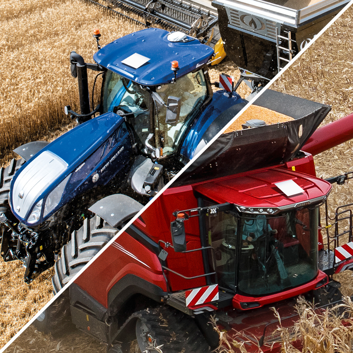 2 different pieces of farm machinery 
