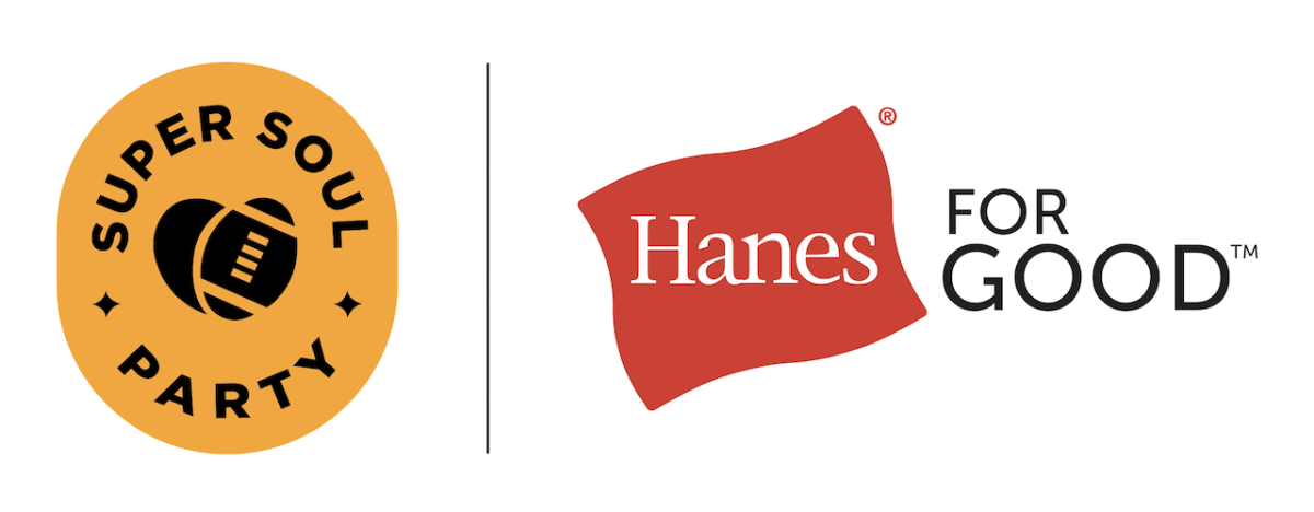 Super Soul Party and Hanes For Good logo.