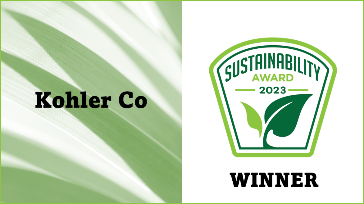 "Kohler Co Sustainability award 2023 winner"