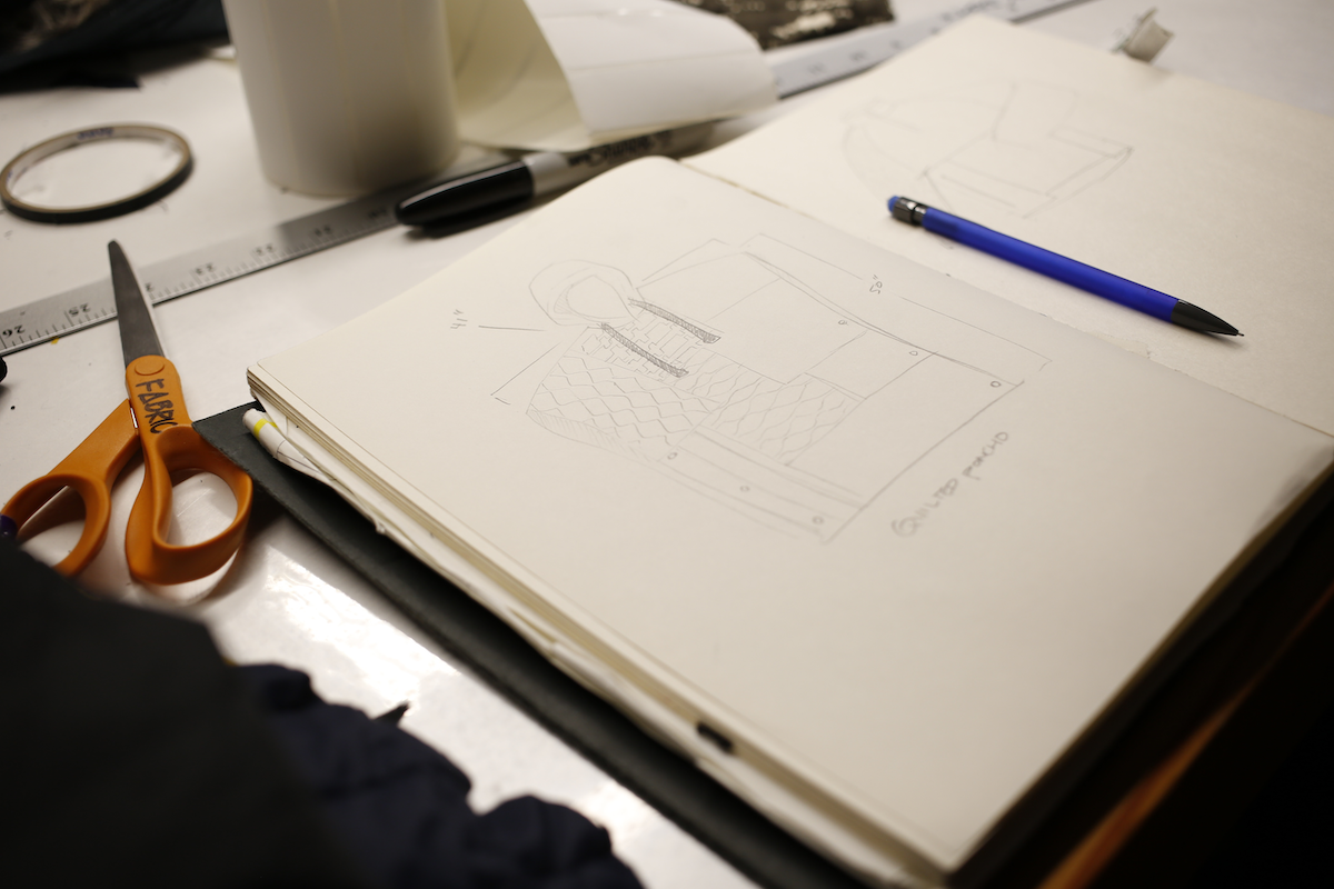 The North Face Renewal Residency designer sketch circular design