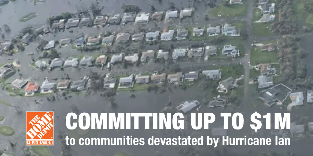 community flooded by hurricane Ian