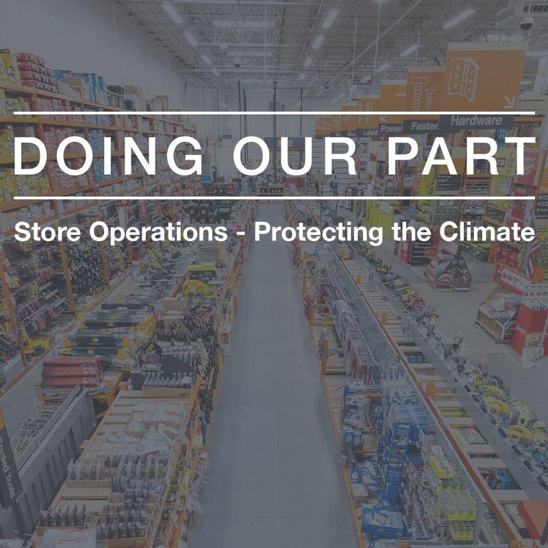 Doing Our Part: Store Operations, Protecting the Climate.