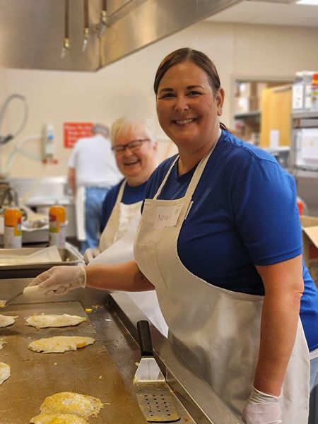 Women volunteering in a kitchen