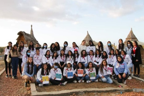 Above: Girl Scouts participate in the Surf Smart program in Tunisia, photo credit: Les Scouts Tunisiene