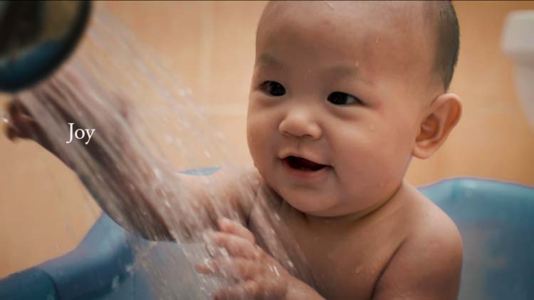 Baby in bath