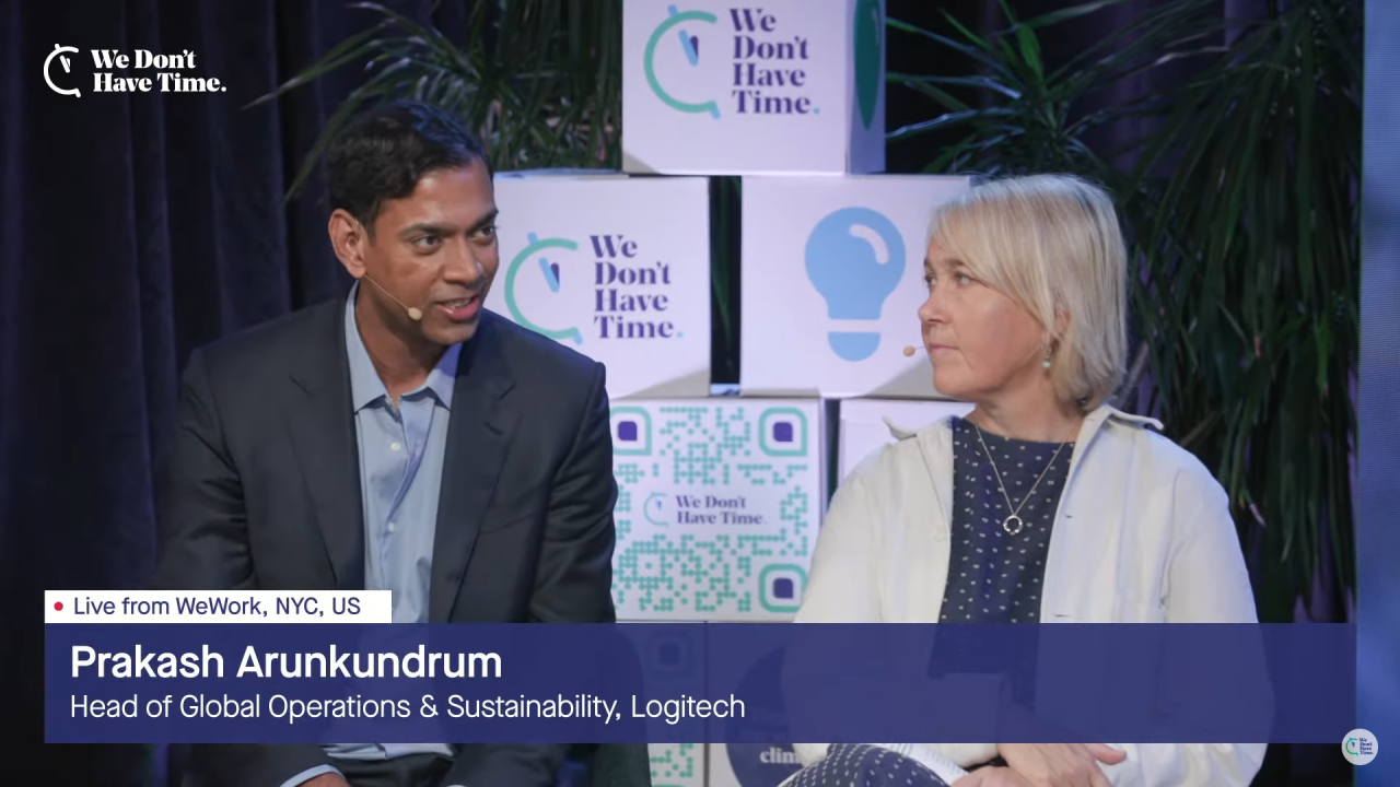 Screenshot of Prakash Arunkundrum and Ulrika Modéer seated for discussion on stage.