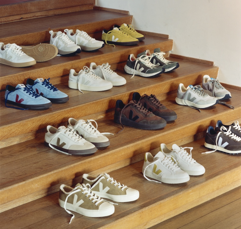 Veja shoes on display. (Image courtesy of FarFarm.)