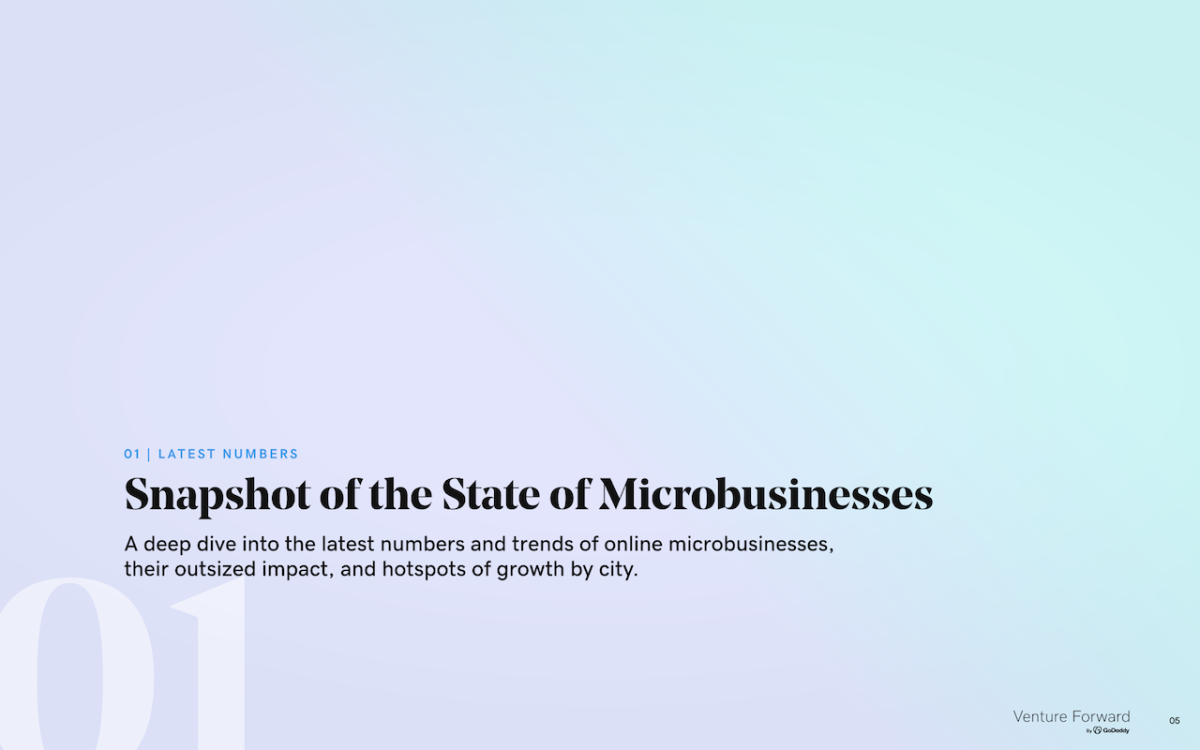 Snapshot of the State of Microbusinesses report cover.