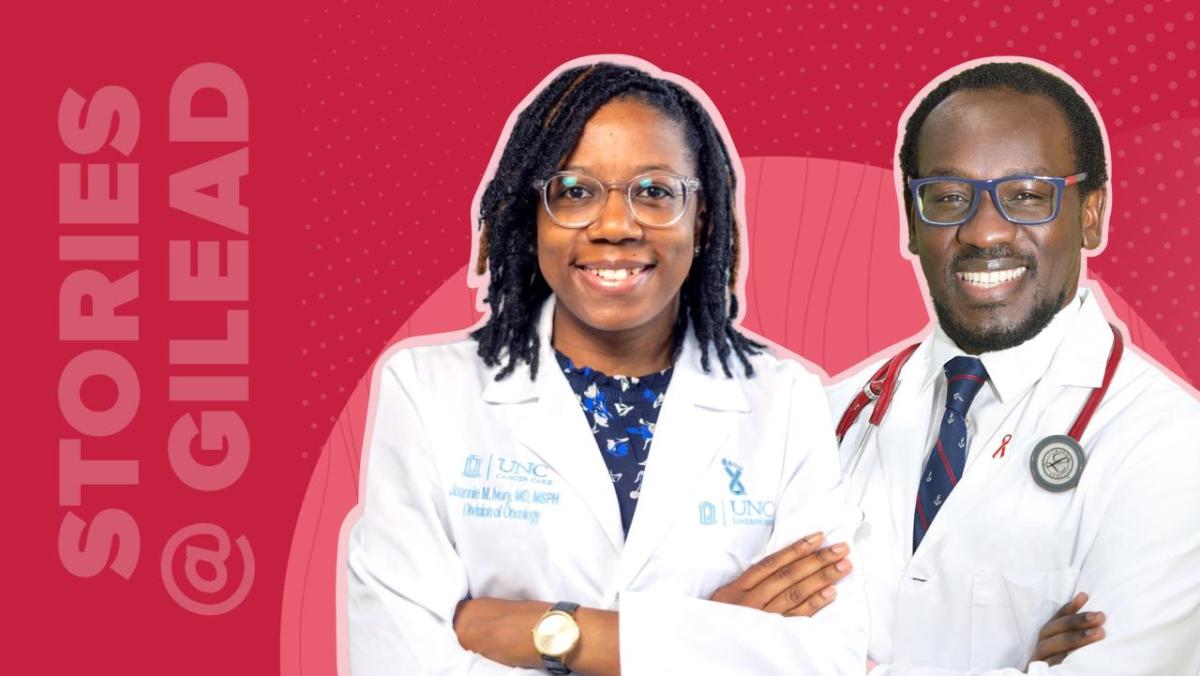 Dr. Joannie Ivory and Dr. Thomas Odeny with a red background