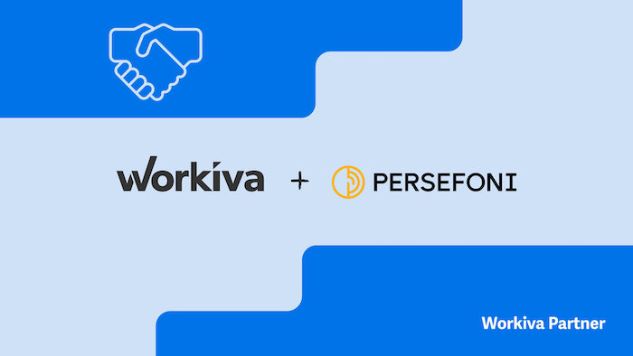 Workiva and Persefoni logo. Workiva Partner
