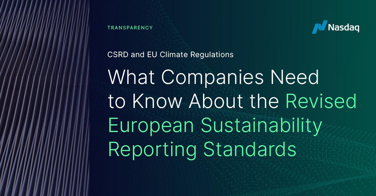 "What Companies Need To Know About the Revised European Sustainability Reporting Standards"
