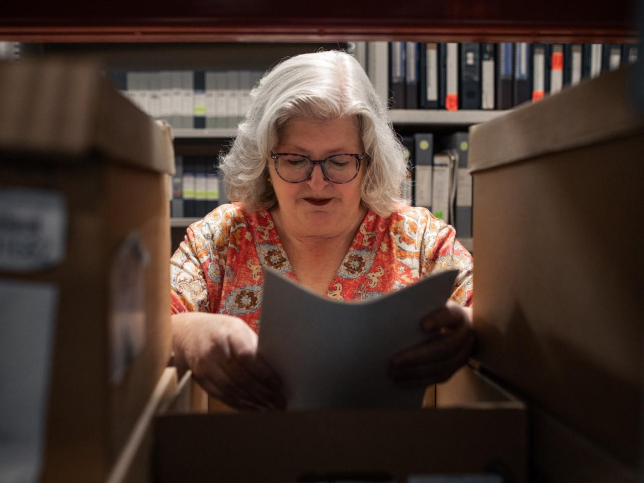 Lori in the archives