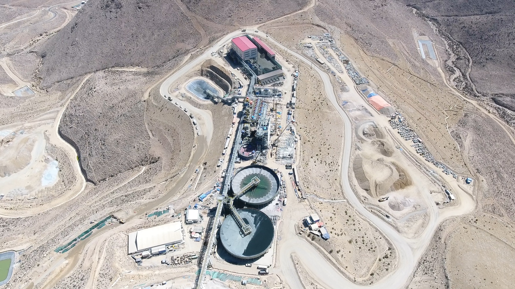 aerial view of copper mine in peru - mining necessary for renewable energy but is linked to human rights abuses