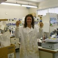 Alison Isherwood in the lab.