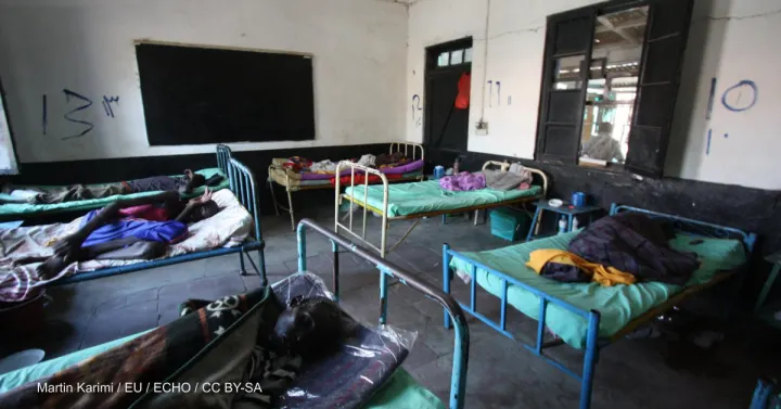 Beds in a clinic