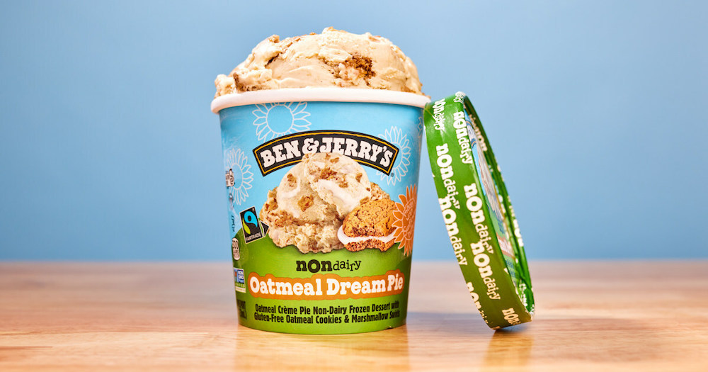ben and jerrys oatmeal dream pie vegan ice cream flavor - new plant-based foods