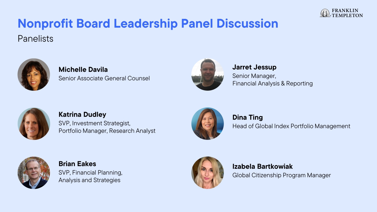 Nonprofit Board Leadership Panelists