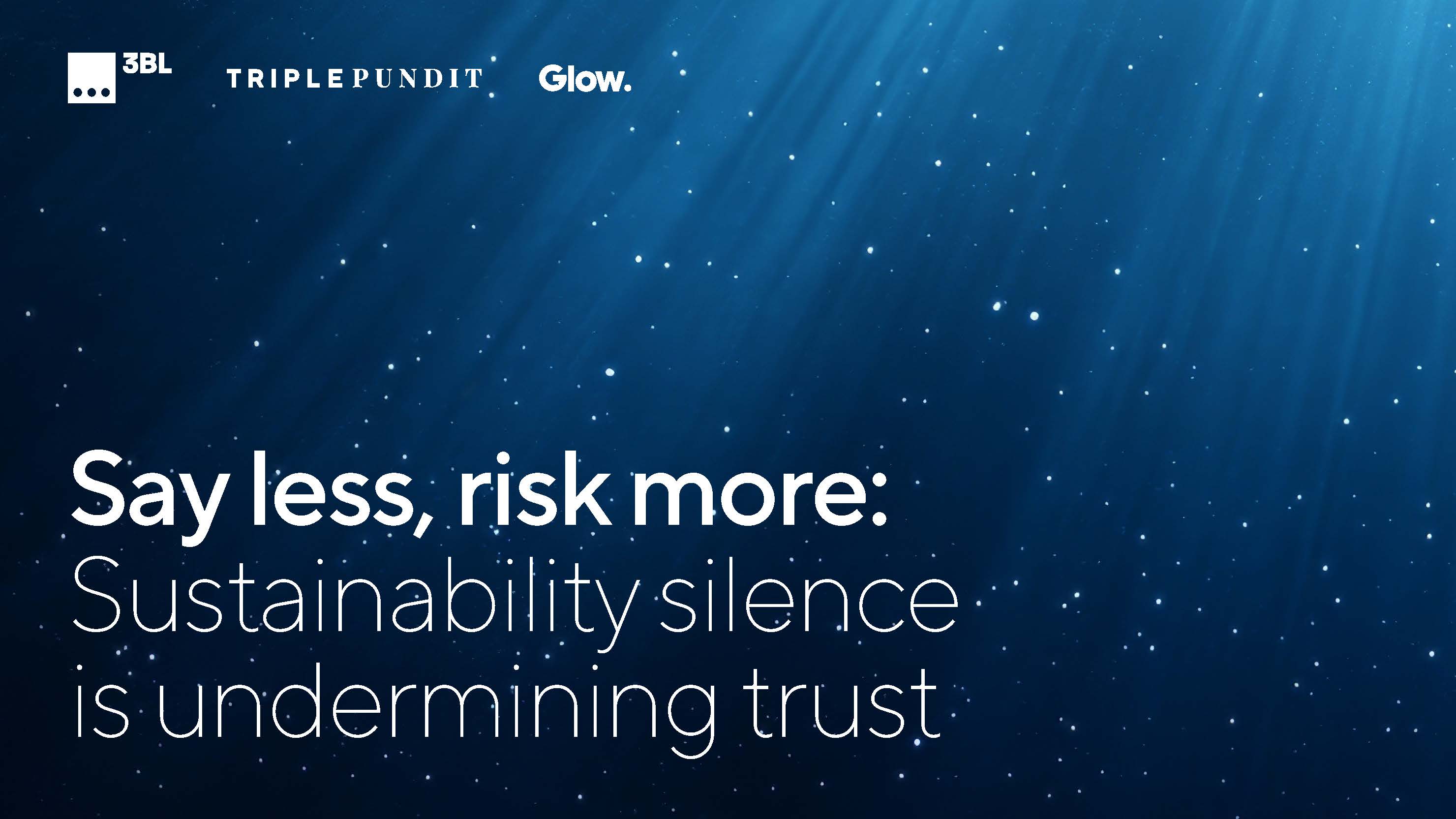 "Say less, risk more: Sustainability silence is undermining trust"