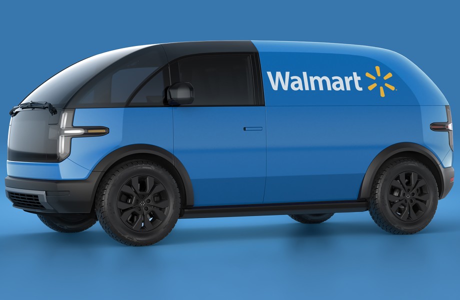 Canoo Lifestyle Delivery Vehicle with Walmart Logo