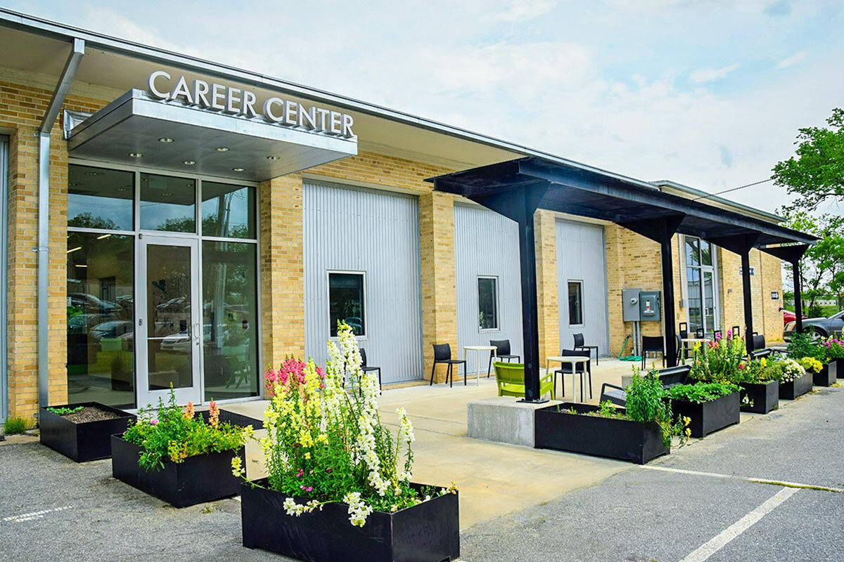 Exterior of a building "Career Center"