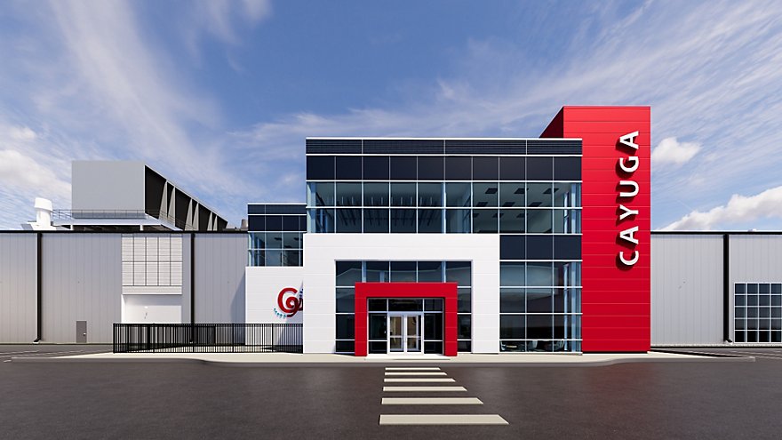 Entrance to Cayuga building