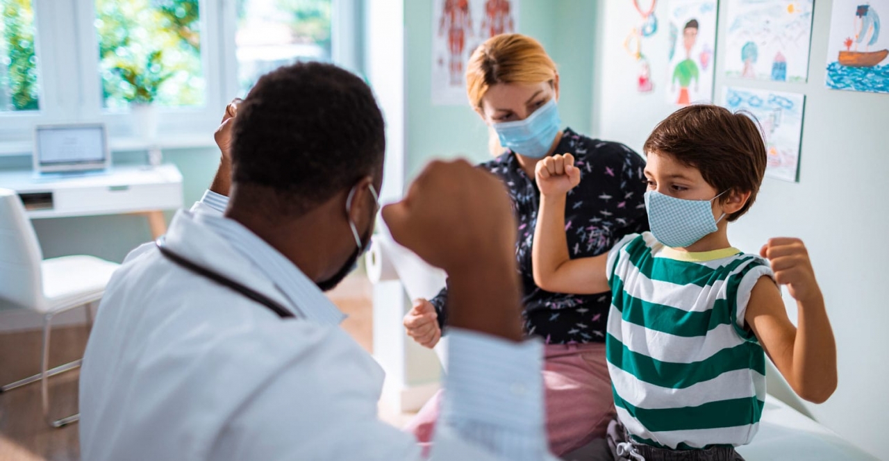 child at doctor's office