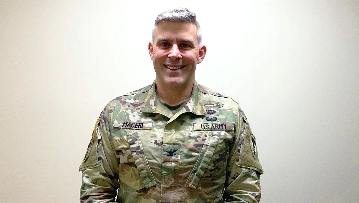 Col. Craig Maceri in combat fatigues