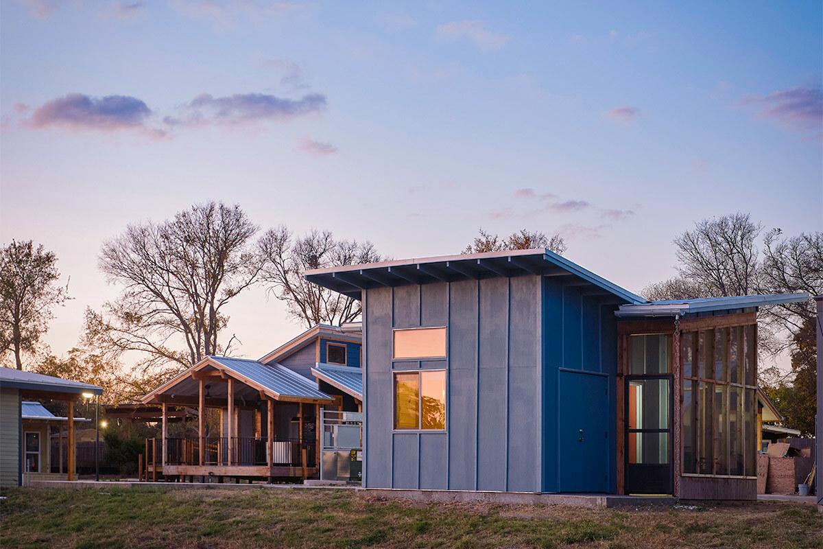 Exterior of small homes.