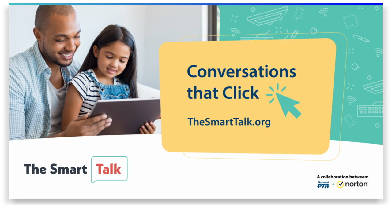 Parent and Child on tablet - Conversations that click
