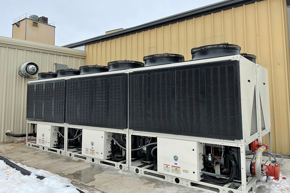 The Cannon Falls, MN facility’s new chillers with a single, closed-loop water recirculation system designed to substantially reduce the sites annual water usage  Open Slideshow Machinery for reducing emissions outside buildingOpen Slideshow The Cannon Falls, MN facility’s new regenerative thermal oxidizer