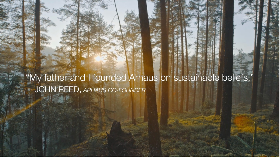 Arhaus quote over picture of the forest