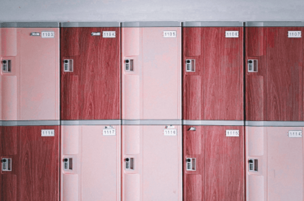 2x5 rows of of old lockers